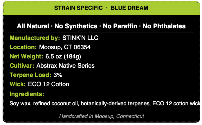 Blue Dream back label